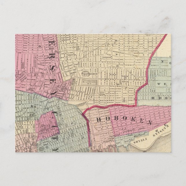 Carte Postale Hoboken, Jersey City (Devant)