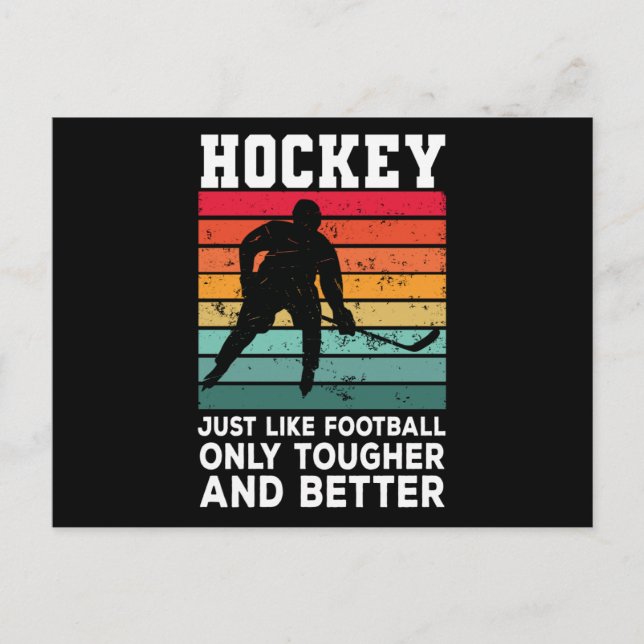 Carte Postale Hockey comme le football seulement plus dur et mie (Devant)