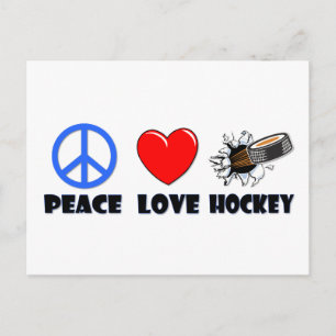 Carte Postale Hockey Peace Love