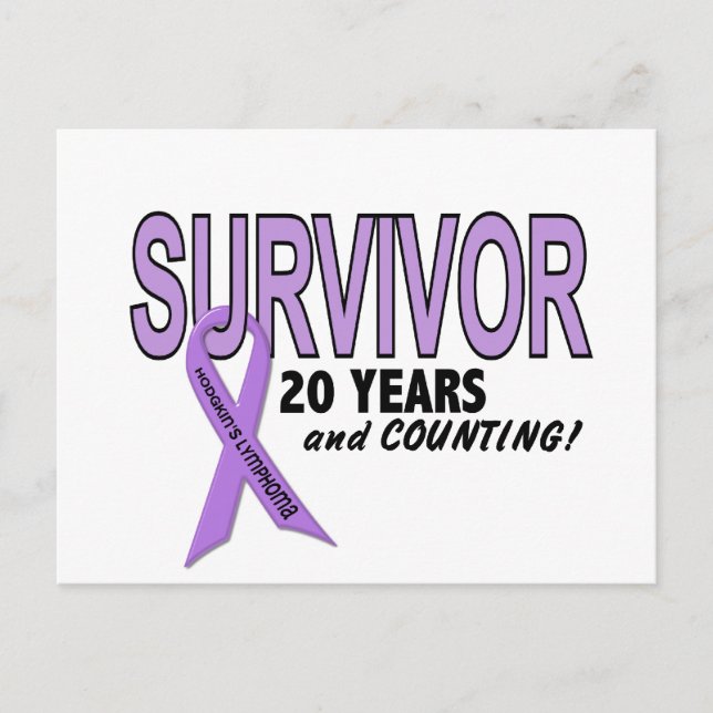 Carte Postale Hodgkins Lymphoma 20 ans survivant (Devant)