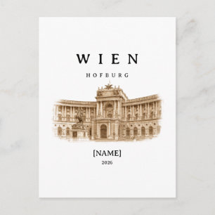 Carte Postale Hofburg de Vienne personnalisée Nom & Année
