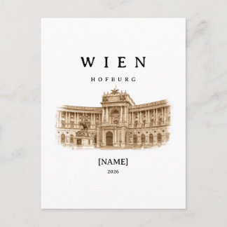Carte Postale Hofburg de Vienne personnalisée | Nom & Année