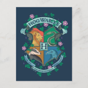 Carte Postale HOGWARTS™ Floral Crest