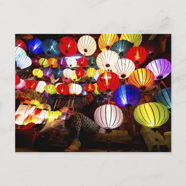 Carte Postale Hoi An Lantern Lady (Devant)