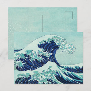Carte Postale Hokusai Blue Waves