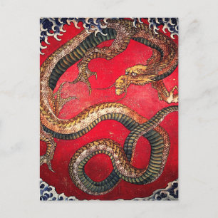 Carte Postale Hokusai Dragon