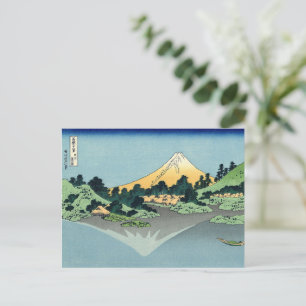 Carte Postale Hokusai Le mont Fuji se reflète dans le lac Kawagu