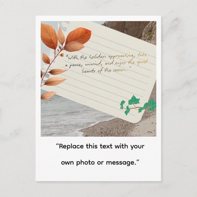 Carte Postale Holiday Abstract Design – Festive Art (Devant)