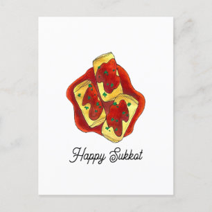 Carte Postale Holishkes fourrés chou Jour férié Sukkot