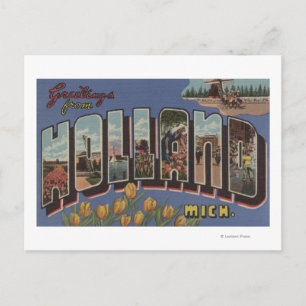Carte Postale Holland, Michigan - Grandes lettres Scènes 2