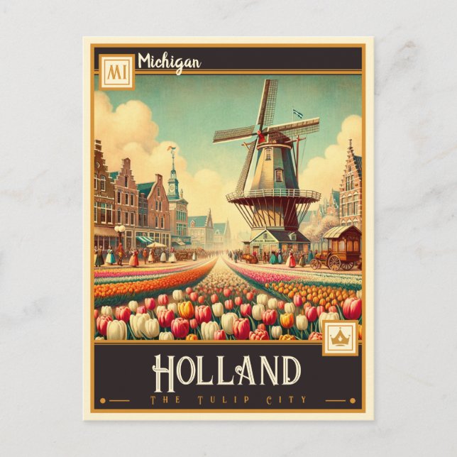 Carte Postale Holland, Michigan | VINTAGE (Devant)