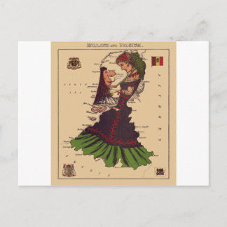 Carte Postale Hollande et Belgique