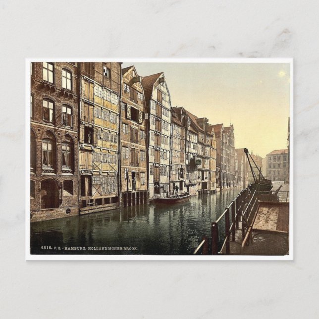 Carte Postale Hollandischer Brook, Hambourg, Allemagne classique (Devant)
