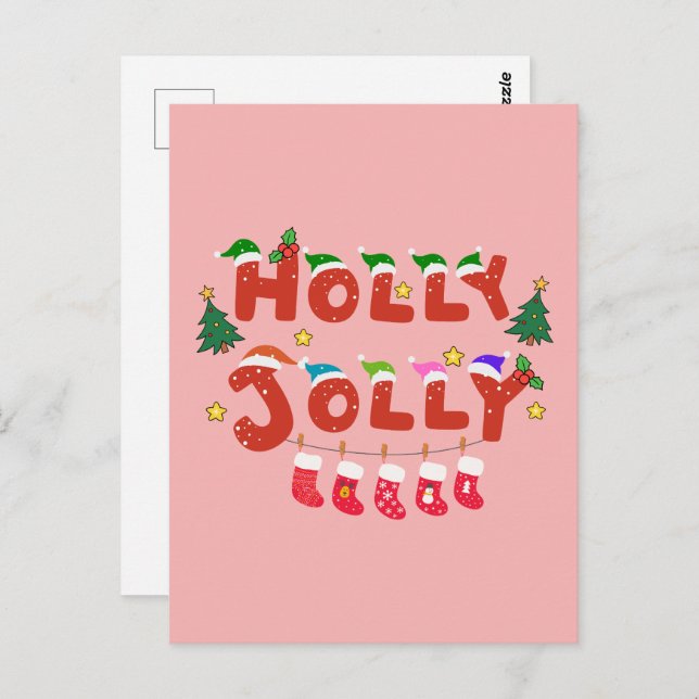 Carte Postale Holly Jolly (Devant / Derrière)
