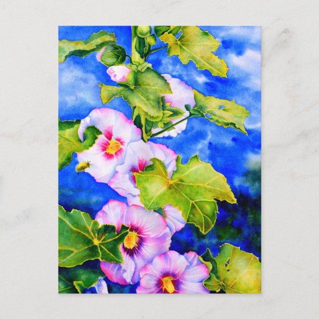 Carte Postale Hollyhocks (Devant)
