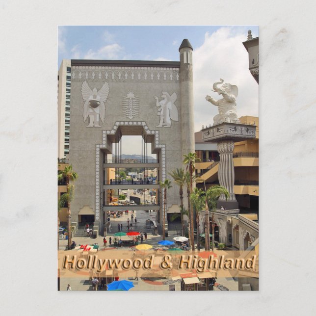 Carte Postale Hollywood et Highland Los Angeles (Devant)