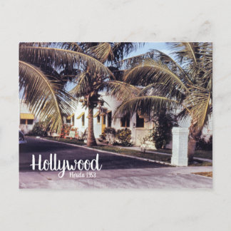 Carte Postale Hollywood Florida Retro Voyage Image Tropical Home