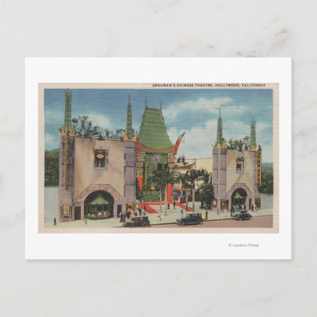 Carte Postale Hollywood, vidéo du théâtre chinois de Grauman (Devant)