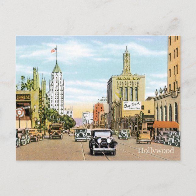 Carte Postale Hollywood vintage (Devant)