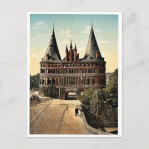 Carte Postale Holstengate, Lubeck, Allemagne classique Photochro