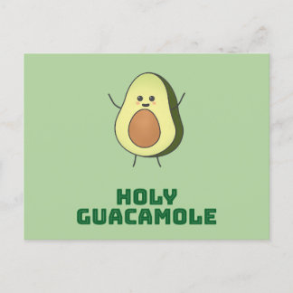 Carte Postale Holy guacamole - cute and happy kawaii avocado