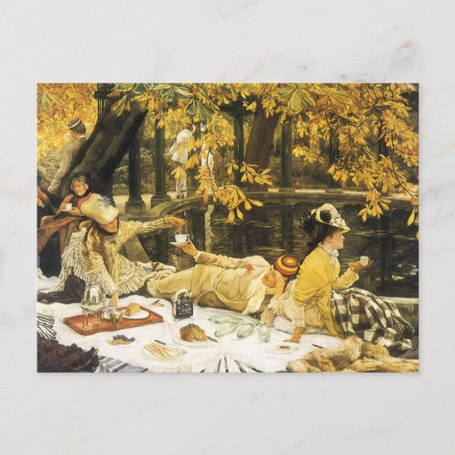 Carte Postale Holyday, le pique-nique de James Tissot, Art Victo (Devant)