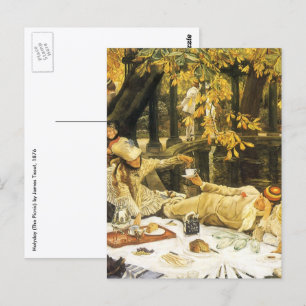 Carte Postale Holyday, le pique-nique par James Tissot, Art vict