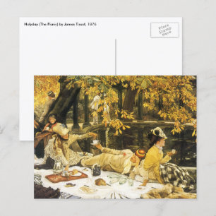 Carte Postale Holyday, le pique-nique par James Tissot, Art vict