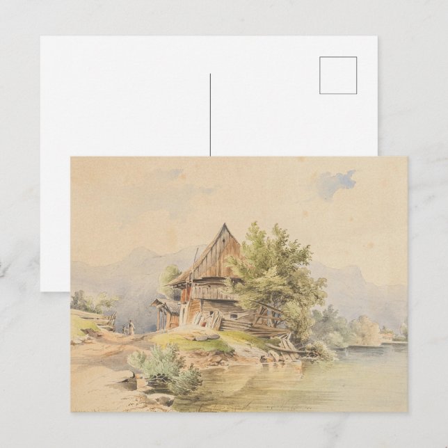 Carte Postale Holzhütte am See - Carl Lafite (Devant / Derrière)