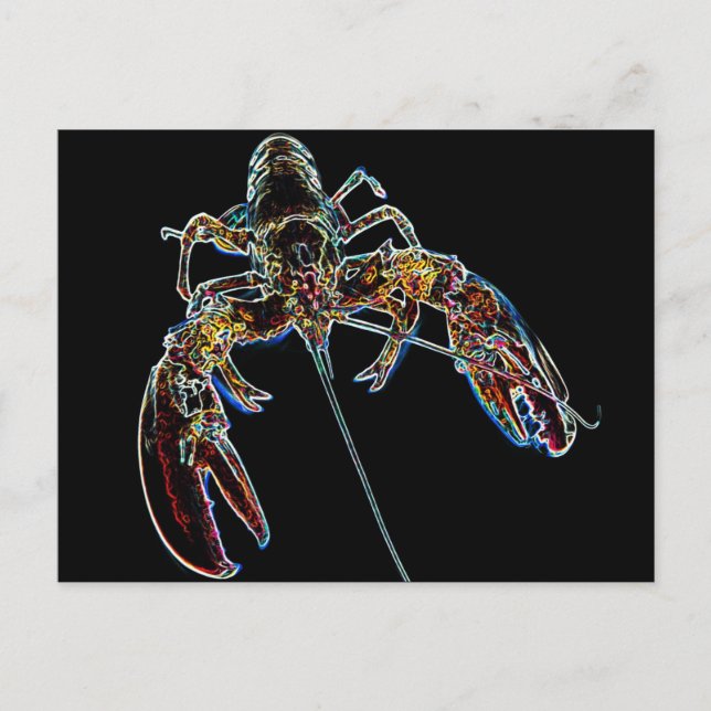 Carte Postale Homard Abstrait (Devant)