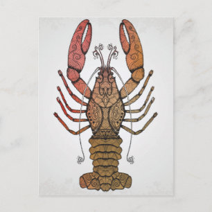 Carte Postale Homard style