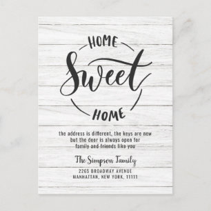 Carte Postale Home Sweet Home Moving Faire-part