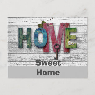 Carte Postale Home Sweet Home New Address Announcement