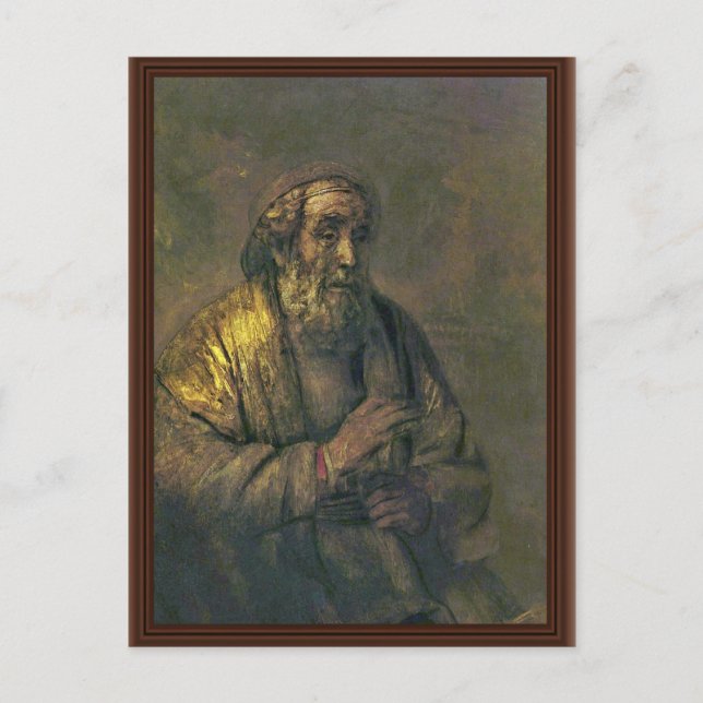Carte Postale Homer. Par Rembrandt Van Rijn (Meilleure Qualité) (Devant)