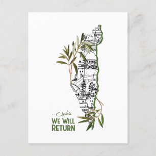 Carte Postale Homes dans la carte, Embracé par les Branches d'Ol