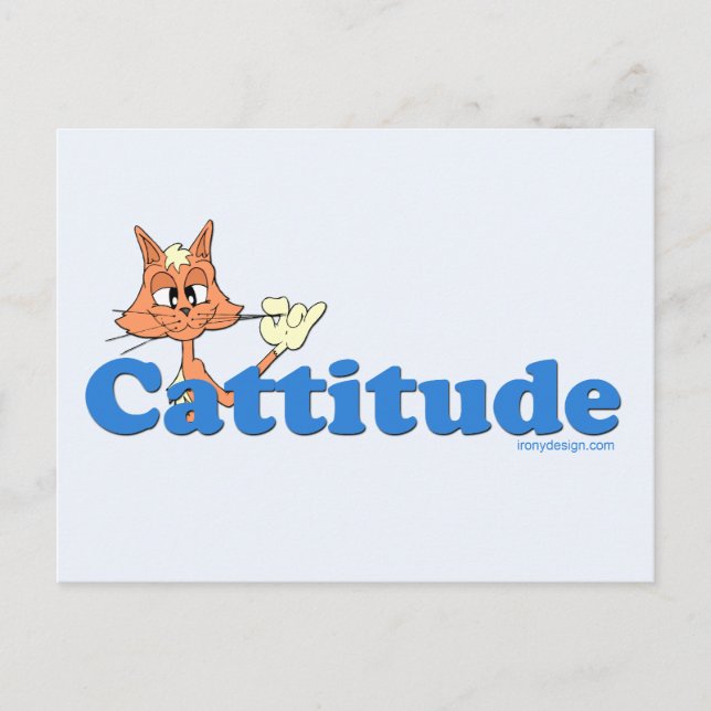 Carte Postale Homme Cattitude (Devant)