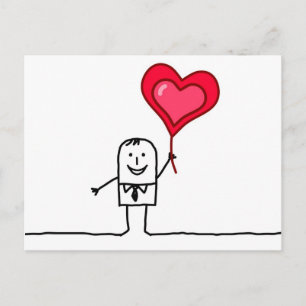 Carte Postale Homme et coeur