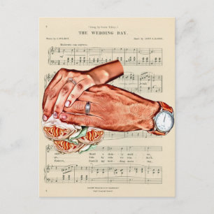Carte Postale homme et femme mariée mariée mariée couple art