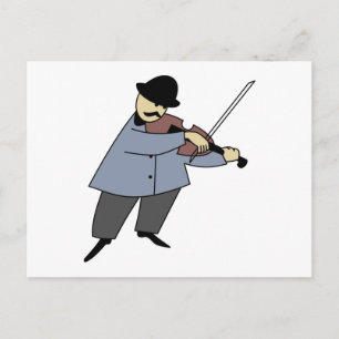 Carte Postale Homme jouant d'un violon