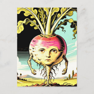 Carte Postale Homme Légume Bizarre : M. Rutabaga