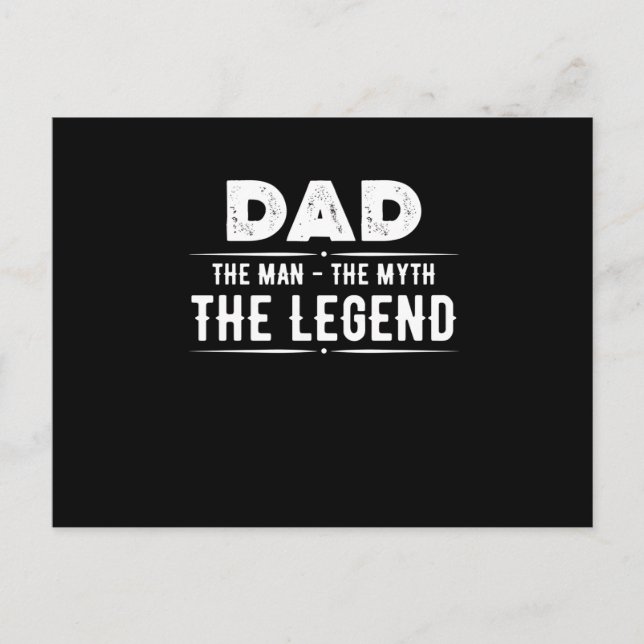 Carte Postale Homme Papa Mythe Légende (Devant)