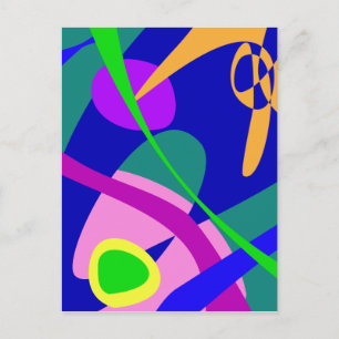 Carte Postale Homme philosophique Motif Abstrait numérique