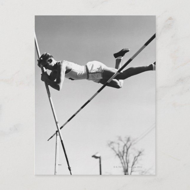 Carte Postale Homme Pole Vaulter (Devant)