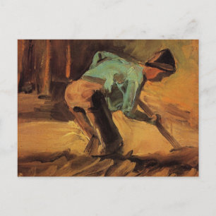 Carte Postale Homme se penchant avec une canne, Bêche de Vincent