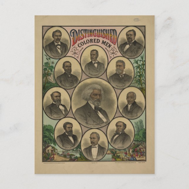 Carte Postale Hommes de couleurs distingués Frederick Douglass 1 (Devant)