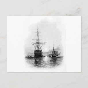 CARTE POSTALE HOMMES DE GUERRE À SPITHEAD