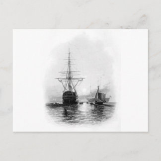 CARTE POSTALE HOMMES DE GUERRE À SPITHEAD