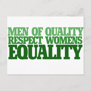 Carte Postale Hommes de qualité respect de l'égalité des femmes