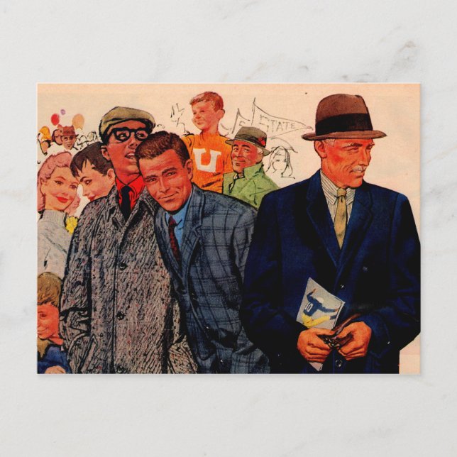 Carte Postale Hommes des années 1950 portant Hickey-Freeman (Devant)