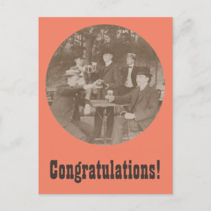 Carte postale Hommes Félicitations Fête de toast v
